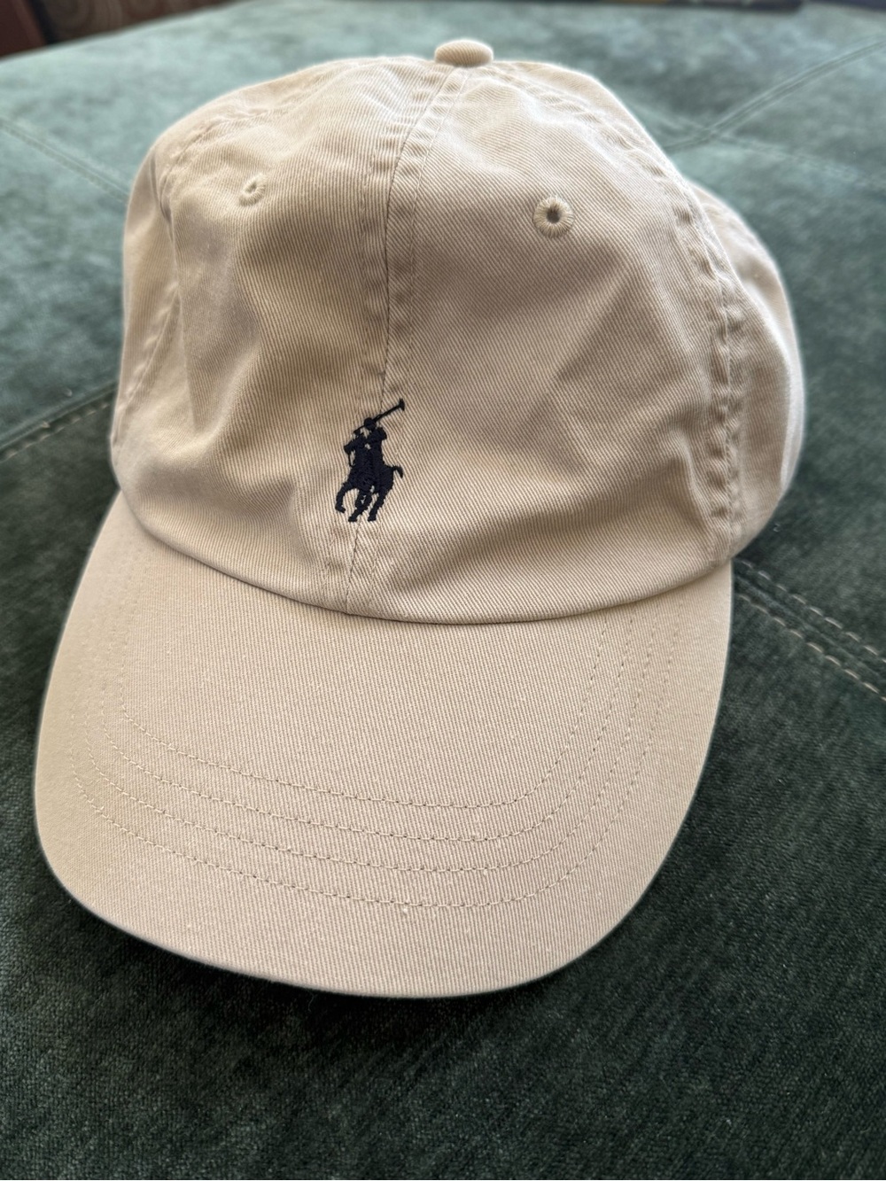 VTG Ralph Lauren Cap Polo W Adjustable Leather Strap Navy Pony